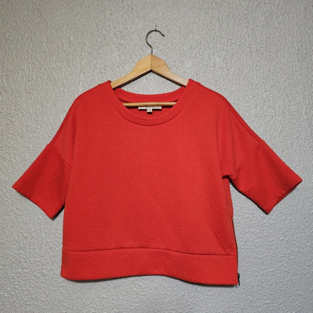 Ann Taylor LOFT Top Womens Size Small Boxy Bright Dress Shirt